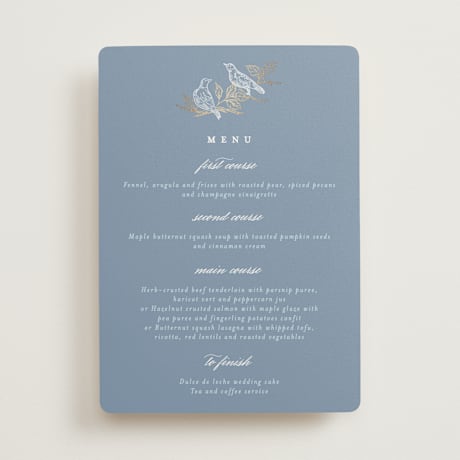 Foil-Pressed Menus