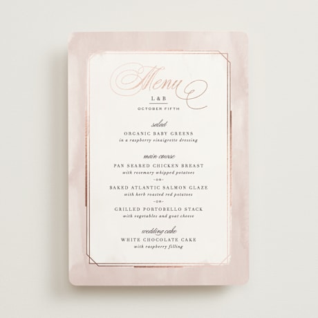 Foil-Pressed Menus