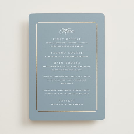 Foil-Pressed Menus