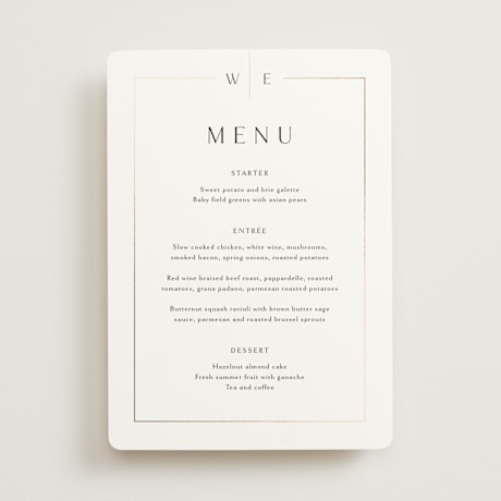 Foil-Pressed Menus