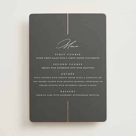 Foil-Pressed Menus