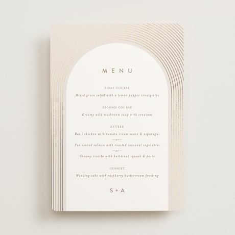 Foil-Pressed Menus