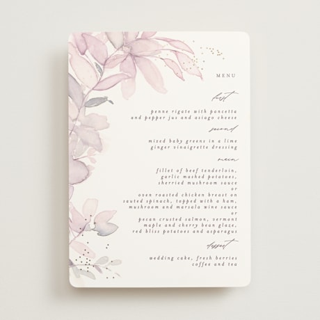 Foil-Pressed Menus