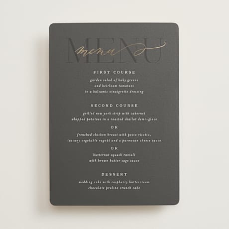 Foil-Pressed Menus