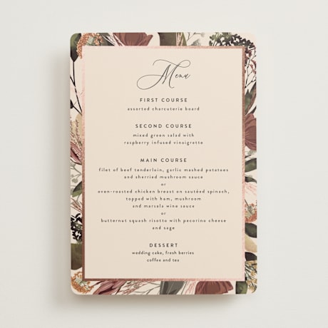 Foil-Pressed Menus