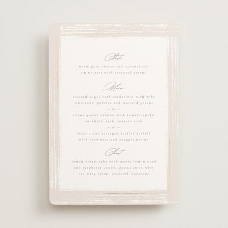 Foil-Pressed Menus