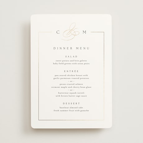 Foil-Pressed Menus