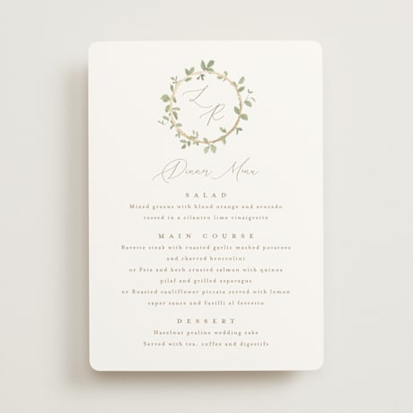 Foil-Pressed Menus