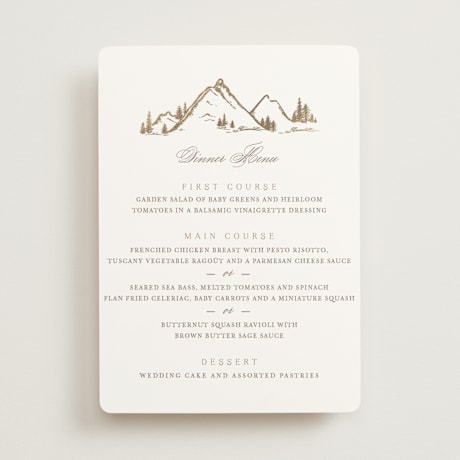 Foil-Pressed Menus