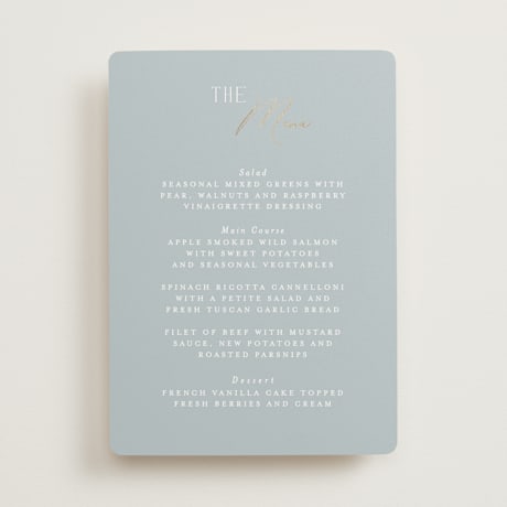 Foil-Pressed Menus