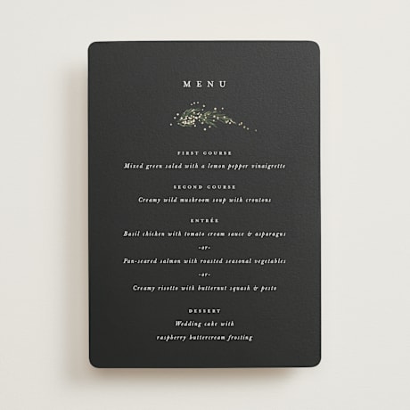 Foil-Pressed Menus