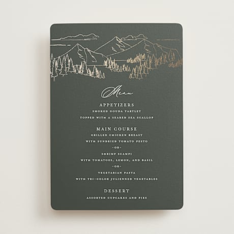 Foil-Pressed Menus