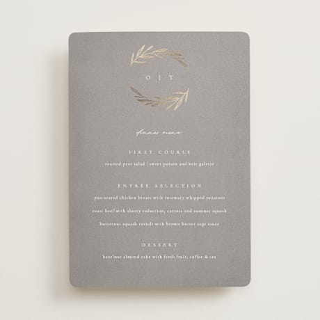 Foil-Pressed Menus