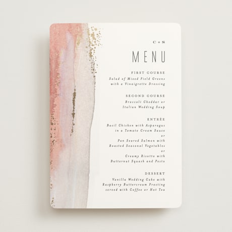 Foil-Pressed Menus