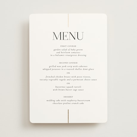 Foil-Pressed Menus