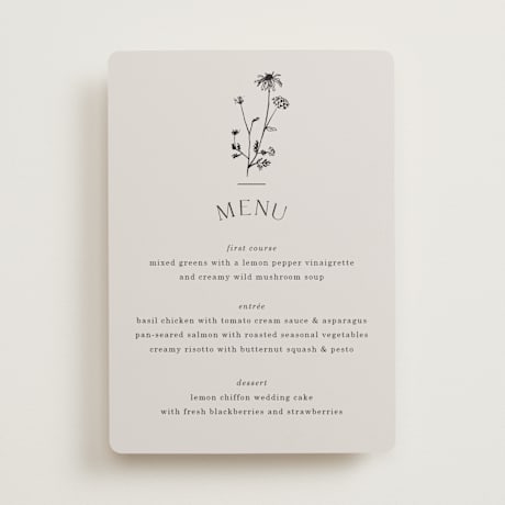 Foil-Pressed Menus