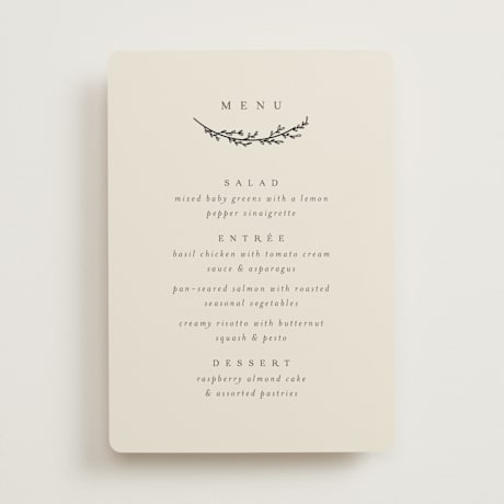 Foil-Pressed Menus