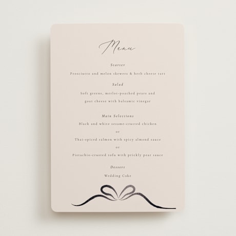 Foil-Pressed Menus
