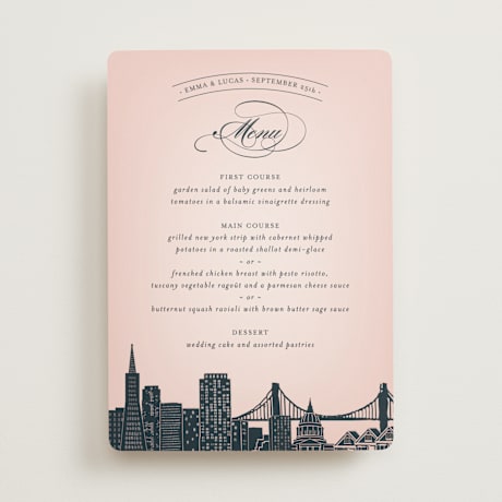 Foil-Pressed Menus