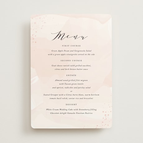 Foil-Pressed Menus