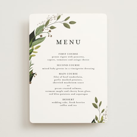 Foil-Pressed Menus