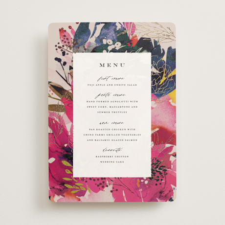 Foil-Pressed Menus