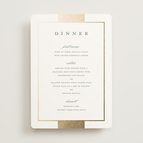 Foil-Pressed Menus