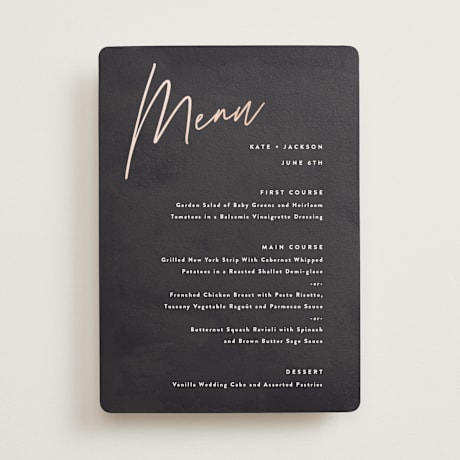 Foil-Pressed Menus