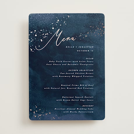 Foil-Pressed Menus