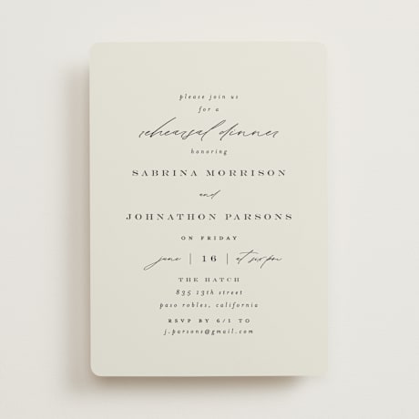 Rehearsal Dinner Invitations