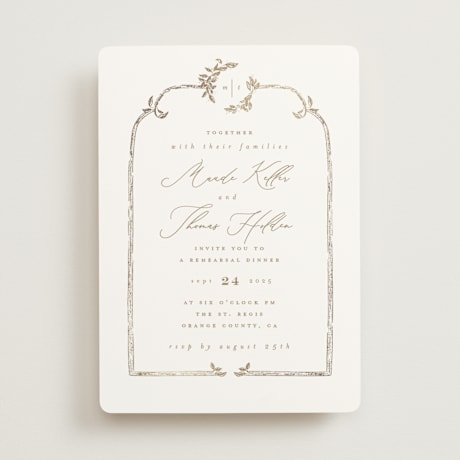 Foil-Pressed Rehearsal Dinner Invitations