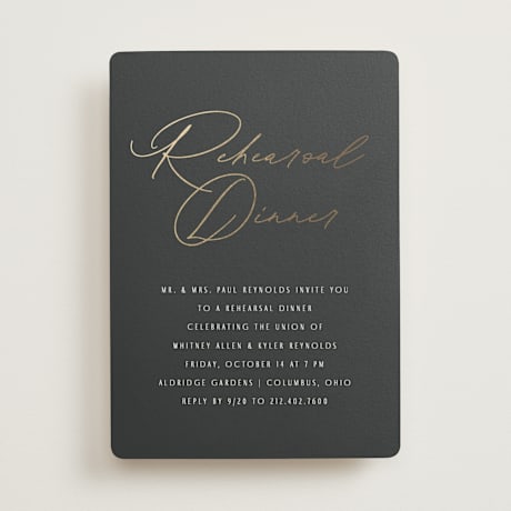 Foil-Pressed Rehearsal Dinner Invitations
