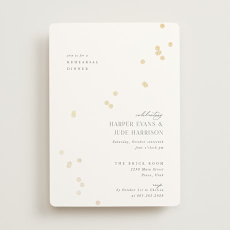Foil-Pressed Rehearsal Dinner Invitations