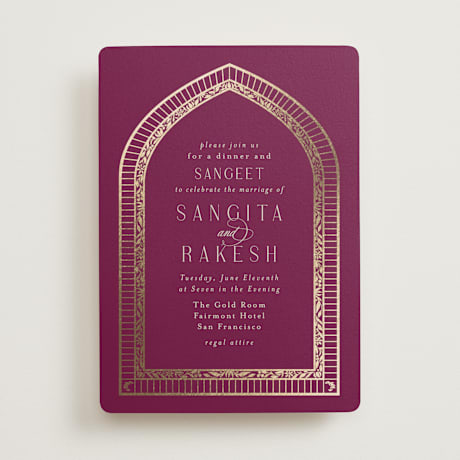 Foil-Pressed Sangeet Invitations