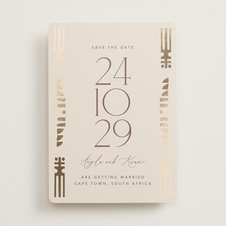 Foil-Pressed Save the Date Cards