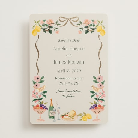 Foil-Pressed Save the Date Cards