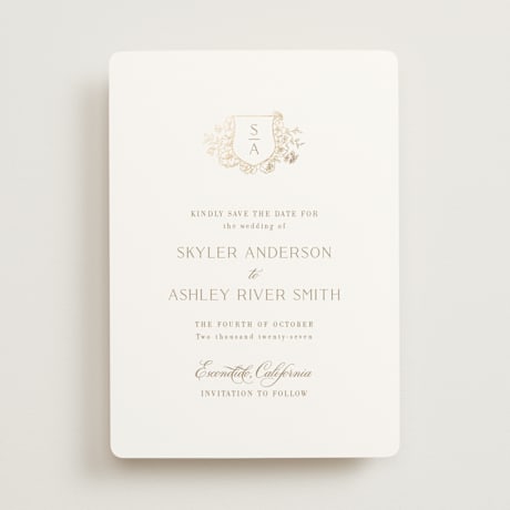 Foil-Pressed Save the Date Cards