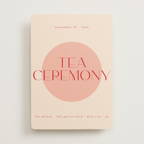 Tea Ceremony Invitations
