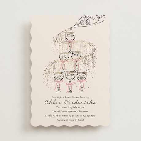 Foil-Pressed Bridal Shower Invitations