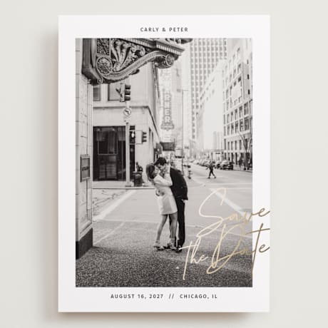 Foil-Pressed Grand Save the Date Cards