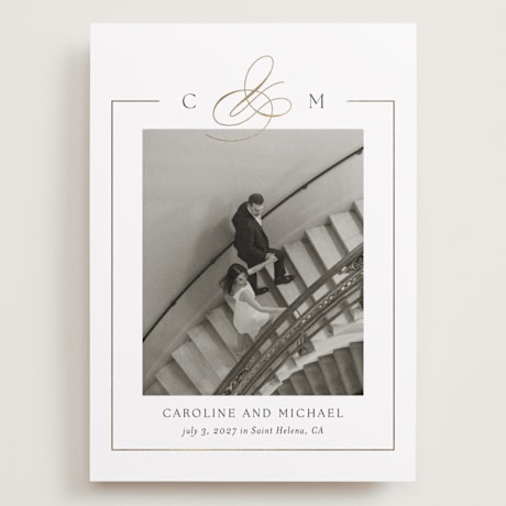 Foil-Pressed Grand Save the Date Cards