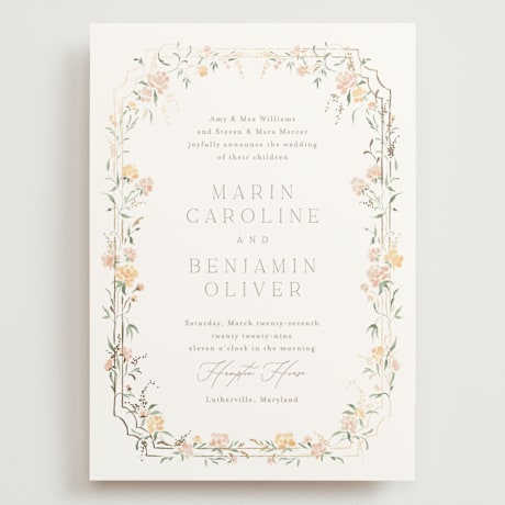 Foil-Pressed Grand Wedding Invitations