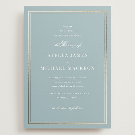Foil-Pressed Grand Wedding Invitations