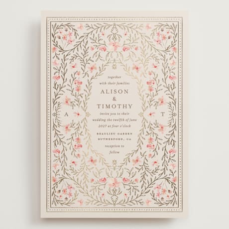 Foil-Pressed Grand Wedding Invitations