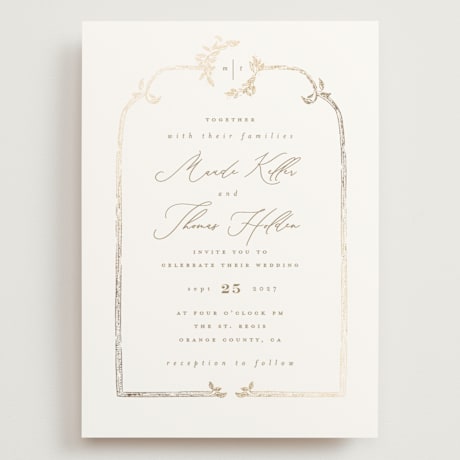 Foil-Pressed Grand Wedding Invitations
