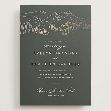 Foil-Pressed Grand Wedding Invitations