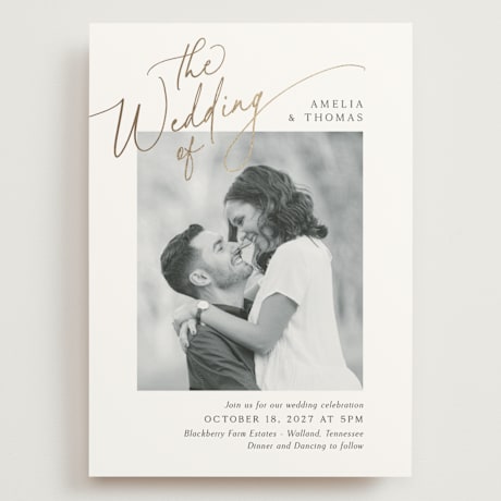 Foil-Pressed Grand Wedding Invitations