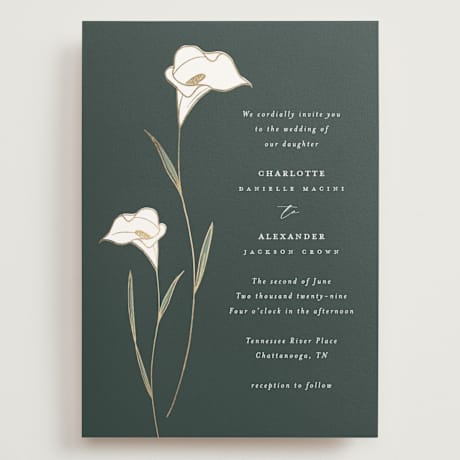 Foil-Pressed Grand Wedding Invitations
