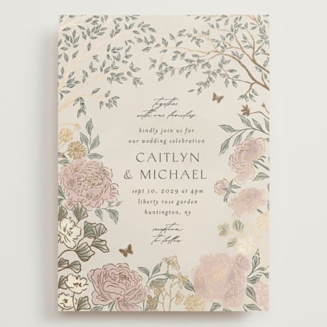 Foil-Pressed Grand Wedding Invitations