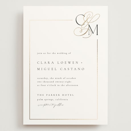 Foil-Pressed Grand Wedding Invitations